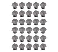 Kuuleyn Trapezoid Fastening Stud Screw Back Rivet ButtonTrapezoid Shape Bright Color High Strength Handbag Feet Spike Rivet for Clothing Shoes Belt Gold 30 Sets 12mm Square (Gray)