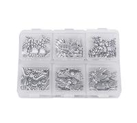 Kuuleyn Vintage Antique Metal, Angel Wings Pendant Charm, 60Pcs 14-26mm Angel Wing Beads Lot DIY Jewelry Findings Making Supplies with Storage Box Pendant