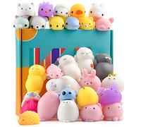 KUUQA 30pcs Giocattoli Animali Squishies Squeeze Easter Egg riempitivi, Coniglio Carino Mini Panda Gatto Morbido Stress Relief Squeeze Giocattoli per Bambini Compleanno Party Favors Goodie Bag