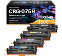 Kuva 075H 075 - Set di cartucce toner compatibili con Canon 075 075H ImageCLASS MF662Cdw MF663Cdw MF665Cdw LBP646Cdw LBP647Cdw (confezione da 4)