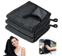 Kuvarix 3 Pezzi Panno Microfibra Per Pulizia Auto, Panno Asciutto per Doccia, 40x60 CM Pannos Microfibra Asciugatura per Doccia, per Rimuovere l'acqua in Auto, Vetri e Bagno