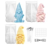 Kuvarix 3 Pezzi Stampi in Silicone per Candele Natalizie, Stampo Per Candele Natalizie, 3D Stampo Silicone Natale Fai da Te Per Realizzare Candele, Aromaterapia, Sapone