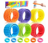 Kuvarix Fidget Toys Set da 12 pezzi con braccialetto antistress e anello fidget per bambini, giocattolo sensoriale in silicone, giocattolo ADHD per Anxiety, ADHD, calmante in caso di ansia da stress