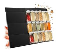 Kuvarix Porta Spezie da Cassetto, 2PCS Portaspezie da Cassetto Porta 39 x 30 cm, Portaspezie Spezie Integrato, Design a Tre Livelli, adatto per Cucina, Piano di Lavoro, Pensile