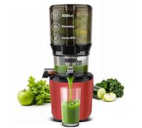 Kuvings AUTO10S Estrattore, Spremiagrumi e Centrifuga - Lenta e facile da pulire, capacità 3L, motore da 200W ideale per frutta, verdura e smoothies. KHS-2571CE (Rosso)