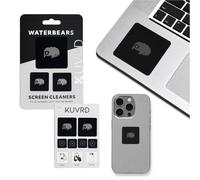 KUVRD Waterbear - Pulitori universali per schermi - Teeny Tiny strumenti di pulizia per lenti e schermi - Confezione da 2 - (1 set di patch, 1 set di cuscinetti)