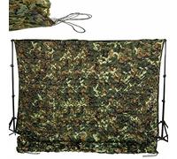 KUWAI Rete Mimetica da Caccia 1.5x2m 2x10m 3x3m 4x7m 5x9m 6x8m 3x8m 10x10m Rotolo di Reticolato da Camuffamento Tenda A Vela Tessuto per Campeggio Parasole Caccia Hide Militare Army Fotografia(3x6m)