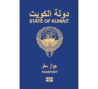 Kuwait Passport Cover 6'' x 9'' Lined Hardcover Blank Notebook / Journal 120 pages
