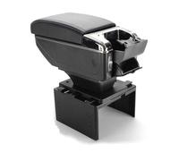 KUWAYO Adatto for Fiat Tipo Box bracciolo centrale Scatola dei contenuti del negozio con interfaccia USB(B black black line)