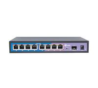 KuWFi HG0801-P Switch Ethernet 2.5 Gigabit 8 Porte POE, 1 Porta SFP 10G, 60Gbps, Plug & Play, Montaggio Desktop o a Parete, Ideale per Monitoraggio IP/AP WiFi, Ufficio, Scuola, Ospedale