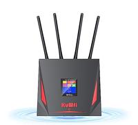KuWFi mobile 4G LTE router wifi con SIM, supporto LTE-TDD/FDD 300Mbps antenna ad alta velocità per lavorare per la rete 4G wireless, supporto 3 Italia/Vodafone, Port Forwarding/DMZ