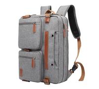 KUWHSIOP Zaino Per Laptop da Uomo, Zaino Multifunzionale Convertibile Adatto A Laptop Da 17,3 Pollici, Valigetta Per Viaggi/Affari/Lavoro,Gray nylon