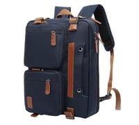 KUWHSIOP Zaino Per Laptop da Uomo, Zaino Multifunzionale Convertibile Adatto A Laptop Da 17,3 Pollici, Valigetta Per Viaggi/Affari/Lavoro,Blue nylon