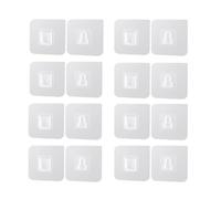 Kuwocy 8 coppie di ganci da parete, ganci combinati AB, 8 di tipo A e 8 di tipo B, possono essere nascosti per mantenere l'aspetto della parete, adatti a soggiorno, camera da letto, bagno e ufficio.
