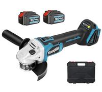 KuwpbbT Smerigliatrice Angolare a Batteria Brushless 18V, Ø125mm, incl. Batteria 5.5Ah & Caricabatterie Rapido, 8500 giri/min. con Coperchio a Sgancio Rapido