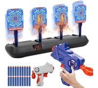 KUWUNG bersaglio per pistola Nerf, bersaglio nerf con luce, auto reset target con frecce in schiuma, frecce e suoni, set blaster in schiuma, regalo giocattolo per 6 7 8 9 10 bambini