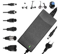 KUWUNG Caricatore Monopattino Elettrico, 42V 2A Caricatore Hoverboard con 6 Connettori, Caricabatteria per 36V Bici Elettrica, Caricabatteria per Monopattino Elettrico Xiaomi Scooter Elettrico