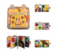 KUWUNG Quiet Book, Libro Montessori Interattivo Giocattolo 3D, Busy Board Montessori 1 Anno, Pannello Sensoriale Bambini Montessori, Educativo da Attività Libro Bambini per Ragazzi Ragazze Toddler