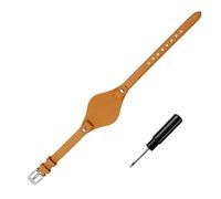 KUYCCSTRESI Cinturino for Orologio in Morbida Pelle da 8 mm for Fossil ES3077 ES2830 ES3262 ES3060 21 cm(Yellow 2-Silver)