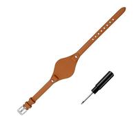 KUYCCSTRESI Cinturino for Orologio in Morbida Pelle da 8 mm for Fossil ES3077 ES2830 ES3262 ES3060 21 cm(Light Brown 2-Silver)