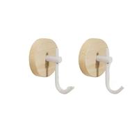 KUYCCSTRESI Gancio Adesivo Resistente, Ganci autoadesivi Resistenti, Senza Trapano, for Asciugamani, Porta del Bagno, Decorazione della Cucina, Stile Rustico, Facile da Usare.(White 4pcs)