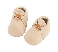 KUYCCSTRESI Scarpe morbide for i primi passi dei bambini in cotone, suole flessibili, antiscivolo, traspiranti e leggere, for imparare a camminare, ragazzi e ragazze(Beige,12)