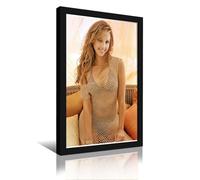 KUYHADSCE Jessica Alba, poster da parete per appartamento o casa, camera da letto, soggiorno, bagno, ufficio, wine bar, pittura artistica decorativa, poster 50 x 75 cm, cornice nera