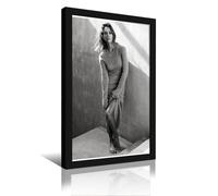 KUYHADSCE Jessica Alba, poster da parete per appartamento o casa, camera da letto, soggiorno, bagno, ufficio, wine bar, pittura artistica decorativa, poster 50 x 75 cm, cornice nera