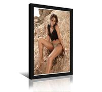 KUYHADSCE Jessica Alba, poster da parete per appartamento o casa, camera da letto, soggiorno, bagno, ufficio, wine bar, pittura artistica decorativa, poster 20 x 30 cm, cornice nera