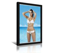 KUYHADSCE Jessica Alba, poster da parete per appartamento o casa, camera da letto, soggiorno, bagno, ufficio, wine bar, pittura artistica decorativa, poster 20 x 30 cm, cornice nera