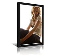 KUYHADSCE Jessica Alba, poster da parete per appartamento o casa, camera da letto, soggiorno, bagno, ufficio, wine bar, pittura artistica decorativa, poster 40 x 60 cm, con cornice nera