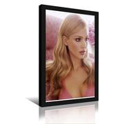KUYHADSCE Jessica Alba, poster da parete per appartamento o casa, camera da letto, soggiorno, bagno, ufficio, wine bar, pittura artistica decorativa, poster 20 x 30 cm, cornice nera
