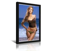 KUYHADSCE Jessica Alba, poster da parete per appartamento o casa, camera da letto, soggiorno, bagno, ufficio, wine bar, pittura artistica decorativa, poster 20 x 30 cm, cornice nera