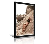 KUYHADSCE Jessica Alba, poster da parete per appartamento o casa, camera da letto, soggiorno, bagno, ufficio, wine bar, pittura artistica decorativa, poster 30 x 45 cm, cornice nera