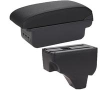 KUYHYNDEW Bracciolo Auto per Peugeot 208 2008 2019 2020 2021 2022 2023 2024, Auto Braccioli Scatola Bracciolo Centrale Parti Interne Scatola di Immagazzinaggio Accessori Auto,WithUSB-A/Black-Line