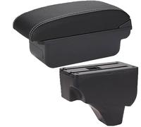 KUYHYNDEW Bracciolo Auto per Peugeot 208 2008 2019 2020 2021 2022 2023 2024, Auto Braccioli Scatola Bracciolo Centrale Parti Interne Scatola di Immagazzinaggio Accessori Auto,NoUSB-B/White-Line