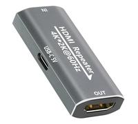 KUYIA Amplificatore HDMI Signal Booster Ripetitore - 4K@60Hz 80FT / 1080P 145FT Extender, HDMI Extender Femmina a Femmina Plug & Play, per Gaming / VR/Home Theater con connettore di alimentazione