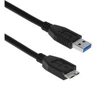KUYIA Cavo USB maschio 3.0 a micro usb 3.0 0,3 mt Nero 5 Gbps di velocità per hd Esterno