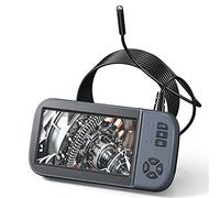 KUYNMCS Boroscopio Industriale da 8 Mm, Sonda Impermeabile HD 720P, Cavo Flessibile, Luci LED, Schermo IPS da 4,5 Pollici, for Impianti Idraulici HVAC for Autoveicoli(10M/32.8FT Cable)