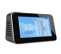 KUYNMCS Monitor del Tester della qualità dell'Aria CO2, Test Accurato di Formaldeide HCHO TVOC PM2.5 umidità Temperatura, Registrazione in Tempo Reale