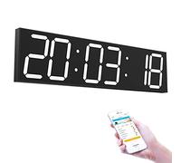 KUYNMCS Orologio Bifacciale Wi-Fi, Orologio da 29 Pollici A 6 Cifre, Supporta Android E iOS, Dimmer Automatico, Sveglia, Conto alla Rovescia, Calendario E Termometro, Luminosità A 8 Livelli.