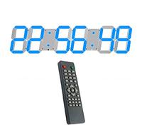 KUYNMCS Orologio da Parete Digitale A LED da 27 Pollici, Dimmer Automatico, Sveglia, Termometro, Calendario, Luminosità A 8 Livelli, for Magazzino Industriale, Palestra, con Telecomando(Blue)