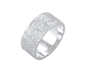 Kuzzoi 0612992920 Anello per uomo (9 mm) forgiato a mano, in argento Sterling 925, anello cool dall'aspetto vissuto, anello con struttura rustica lucida, misura anello 60-66, Argento sterling