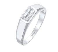 Kuzzoi Anello da uomo con topazio, elegante anello solitario in argento sterling 925, con pietra preziosa lucidata, anello da uomo in misura 60-66, 0610681321, Gemma, Topazio bianco