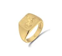 Kuzzoi Anello da uomo in argento sterling 925, con simbolo di cavalli, anello con sigillo in argento Sterling 925, realizzato a mano, da uomo, misura 60-66, 06782725, 60, metallo prezioso