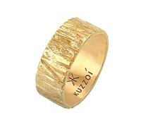 Kuzzoi Anello da uomo in argento Sterling 925 con struttura strutturata, anello in argento Sterling 925 placcato oro, anello in argento martellato, anello da uomo
