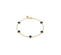 KUZZOI - Bracciale argento maschile Quadrifoglio 925 Sterling Silver Gold-plated Bracciali e Braccialetti 1 pieces male