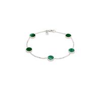 KUZZOI - Bracciale argento uomo Cerchio Malachite Verde 925 Sterling Silver Gioielli da uomo 1 pieces male