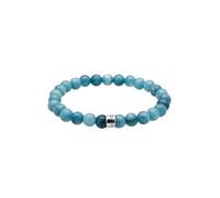 KUZZOI - Bracciale beads Agate Aquamarine 925 Sterling Silver Bracciali e Braccialetti 1 pieces male