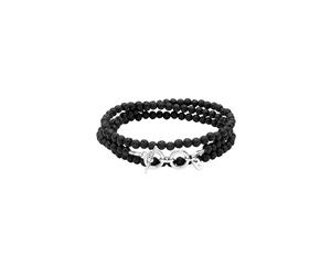 KUZZOI - Bracciale beads Lava Nero 925 Sterling Silver Bracciali e Braccialetti 1 pieces male